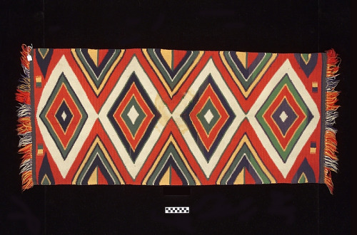 Detail of Double saddle blanket, circa 1880. National Museum of the American Indian, Smithsonian Institution. Cat. no 15/9869.